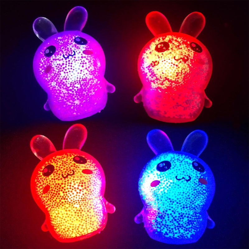 Mary Stress Hand Squeezeable Glowing Bunny Untuk Anak Laki-Laki Perempuan Sensory Fidget Gift