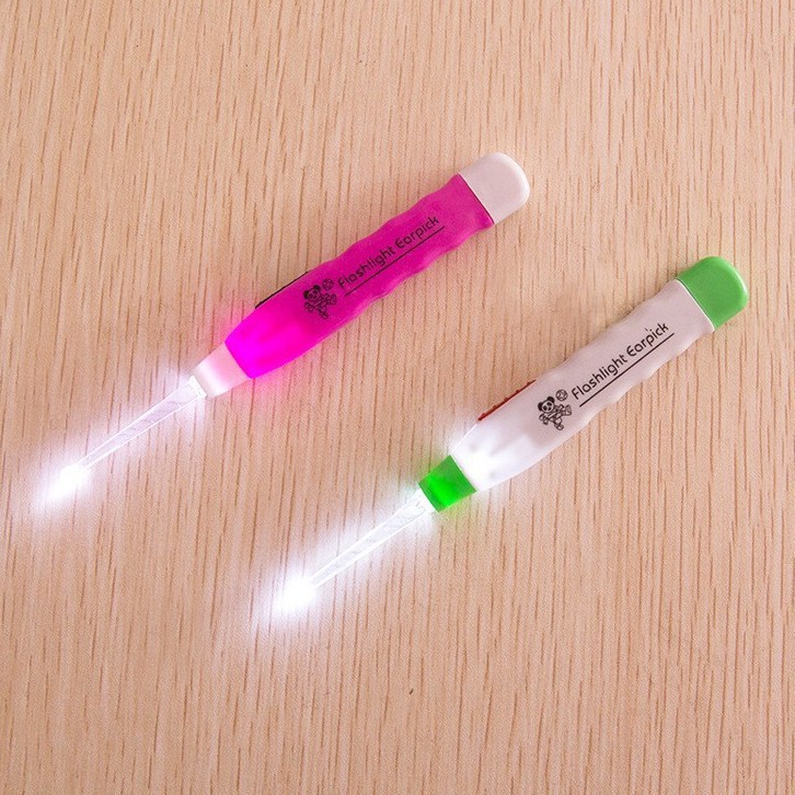 [NEW] Korek Kuping Senter Led Nyala Earpick Lash Light Lampu anak (warna Random)