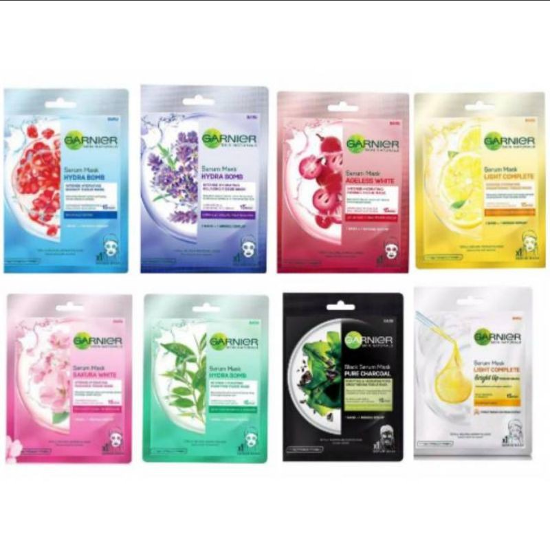 Garnier Sheet Sheets Mask All Variant Hydra Bomb  Serum  Bright Up  Hydrabomb Masker BPOM(VH)