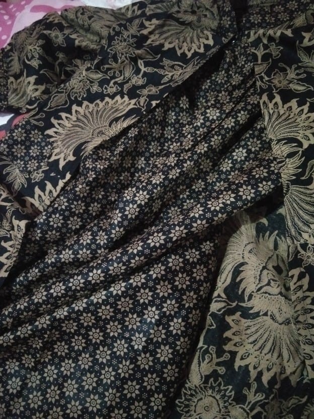Batik Couple Keluarga Gamis Busui Motif Prasasti Batik Keluarga Seragam