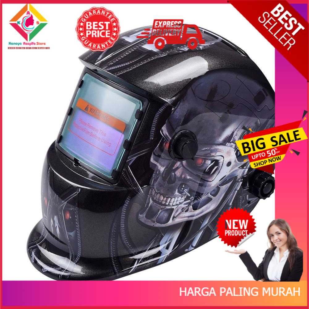 GS8 IMPORT VERMARK Helm Las Otomatis Auto Darkening Motif Terminator- HW-013