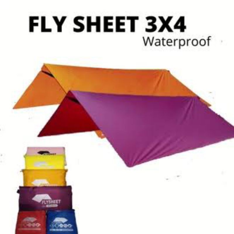 Flaysheet 3x4 - 3x3 - 2x3 - Flyset bivak - pelindung tenda - waterproof ultralight camping outdoor