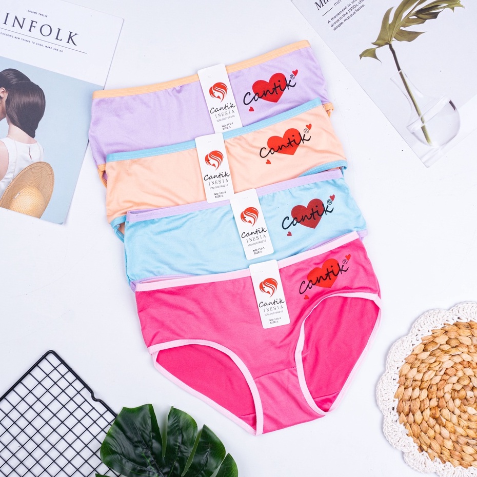 BEE - Undies Wanita Cantik Inesia / Celana Dalam Bahan Katun Kualitas Premium 113