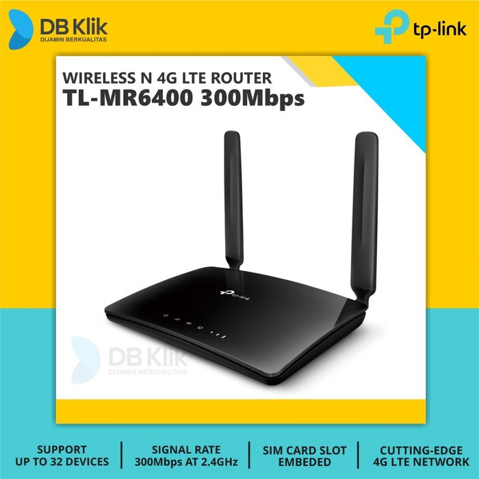 Router TP Link TL-MR6400 300Mbps Wireless N 4G LTE-TPLink MR6400 Wifi