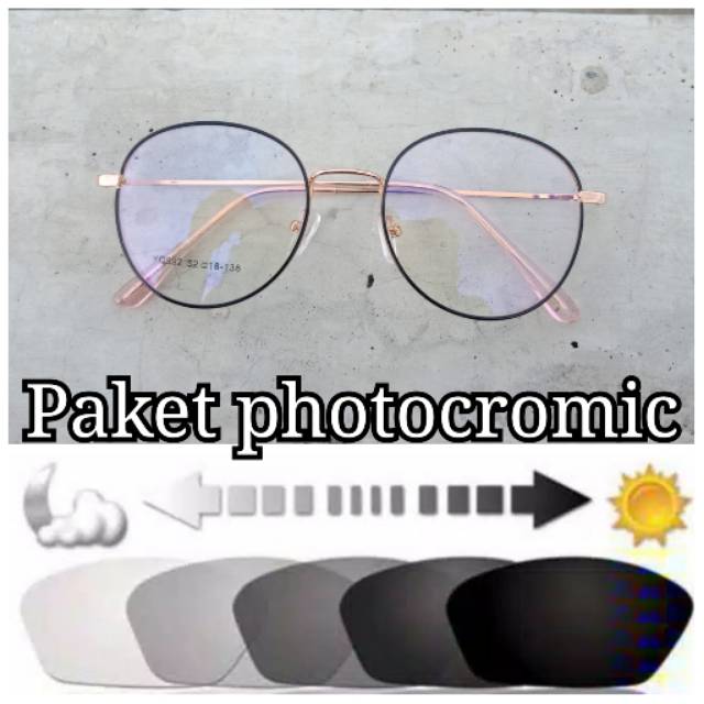 Kacamata Korea bulat | kacamata minus | kacamata Photocromic