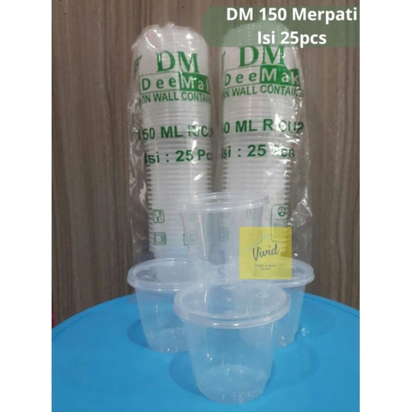 Thinwall 150ml Cup Polos 150 ml - DM 150ml - Cup Pudding Plastik - Thinwall Cup - Cup Srikaya - 25pcs