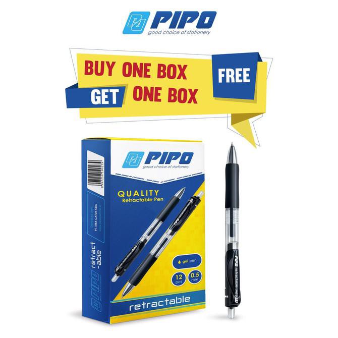

HOT SALE (Buy1 Get1) Pulpen Merk PIPO PPG2 RETRACTABLE Terjamin