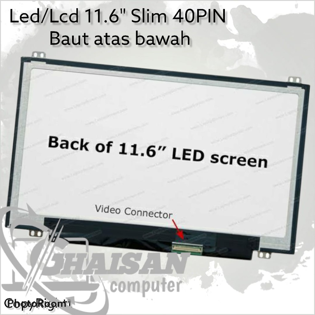 LED 11.6" SLIM 40pin UD umum
