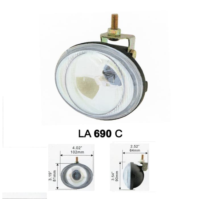 FOGLAMP / LAMPU KABUT DLAA UNIVERSAL LA690C PUTIH