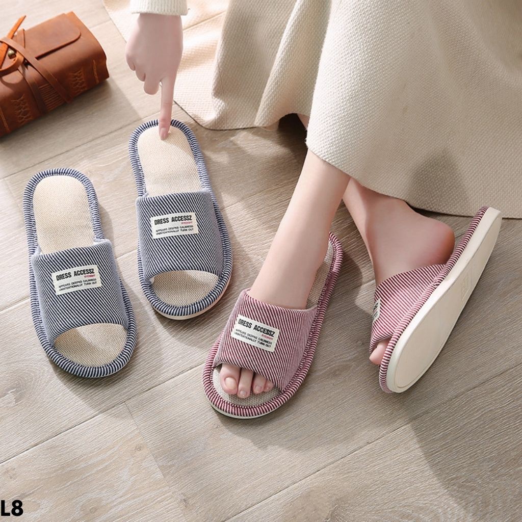 SANDAL RUMAH WANITA PRIA COUPLE COMFY IMPORT ENTENG ANTI LICIN TOILET DAPUR INDOOR BUMIL L8