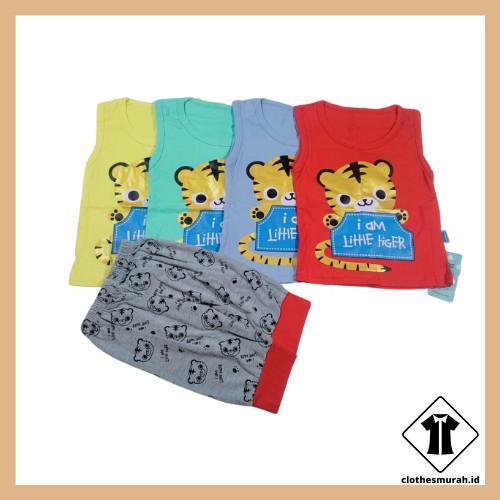 Baju Stelan Anak-Anak Singlet Harimau Celana Jogger
