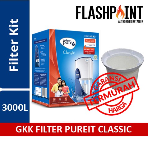 (BISA COD) UNILEVER PUREIT GERM KILL KIT 1500 L 3000 L FILTER AIR CLASSIC 9L atau 23L 1500L 3000L