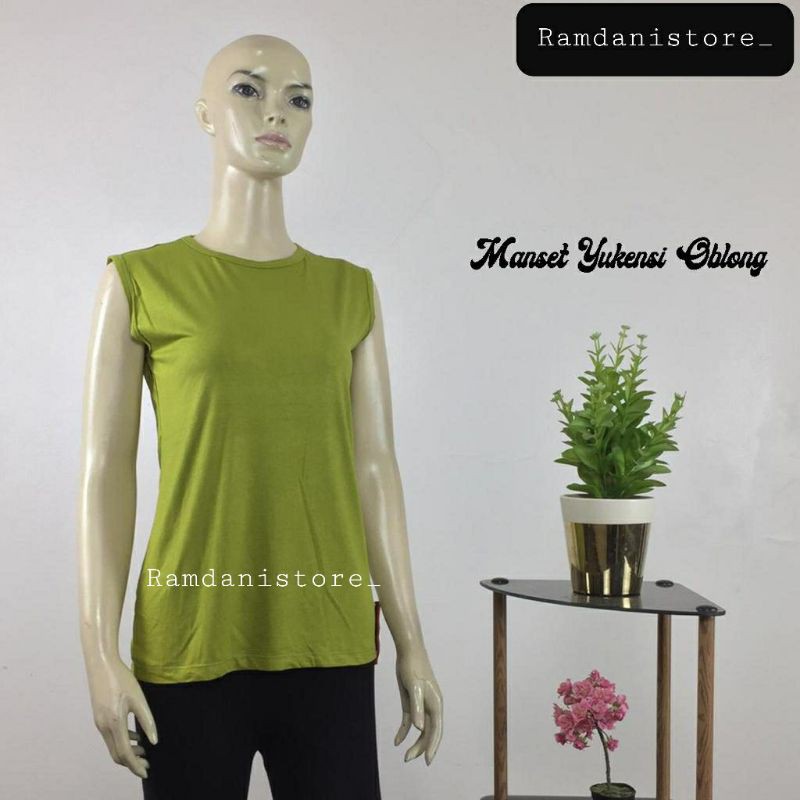 Baju Manset Tanpa Lengan Wanita Rayon Premium Standard &amp; Jumbo,Manset Lekbong, Manset Yukensi Oblong