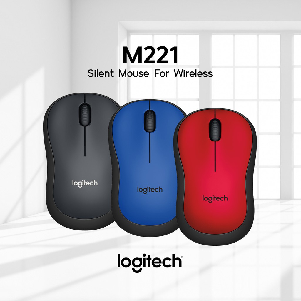 Logitech Mouse M221 Silent Mouse Wireless Garansi Resmi