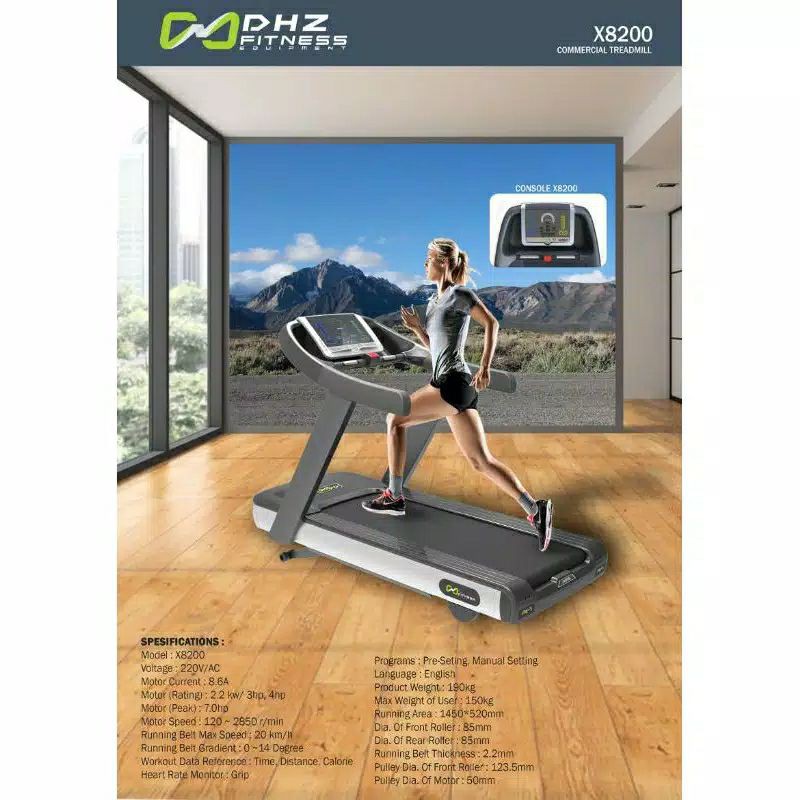 DHZ COMERSIAL AC 7 HP X8200A/ TREADMILL KOMERSIAL