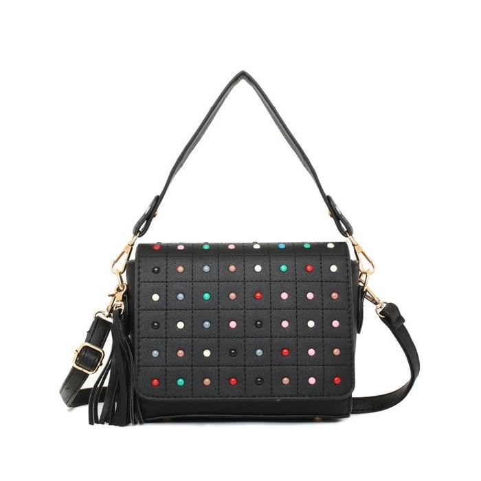 Tas Jinjing Wanita Import Korea Elegan Black EL020107