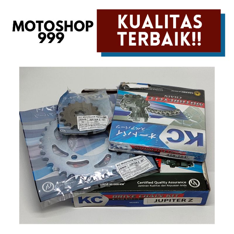 Chain kit / Gear paket / Gear set+ rantai Jupiter Z KC