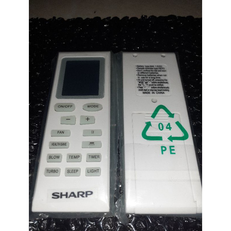 REMOTE AC SPLIT SHARP AH-A5UCY 9UCY 12UCY 18UCY 24UCY STANDART SHARP UCY