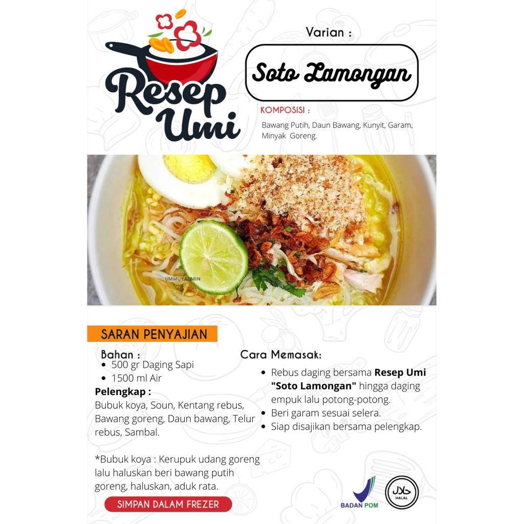 

Bumbu Instan Resep Umi "Soto Lamongan