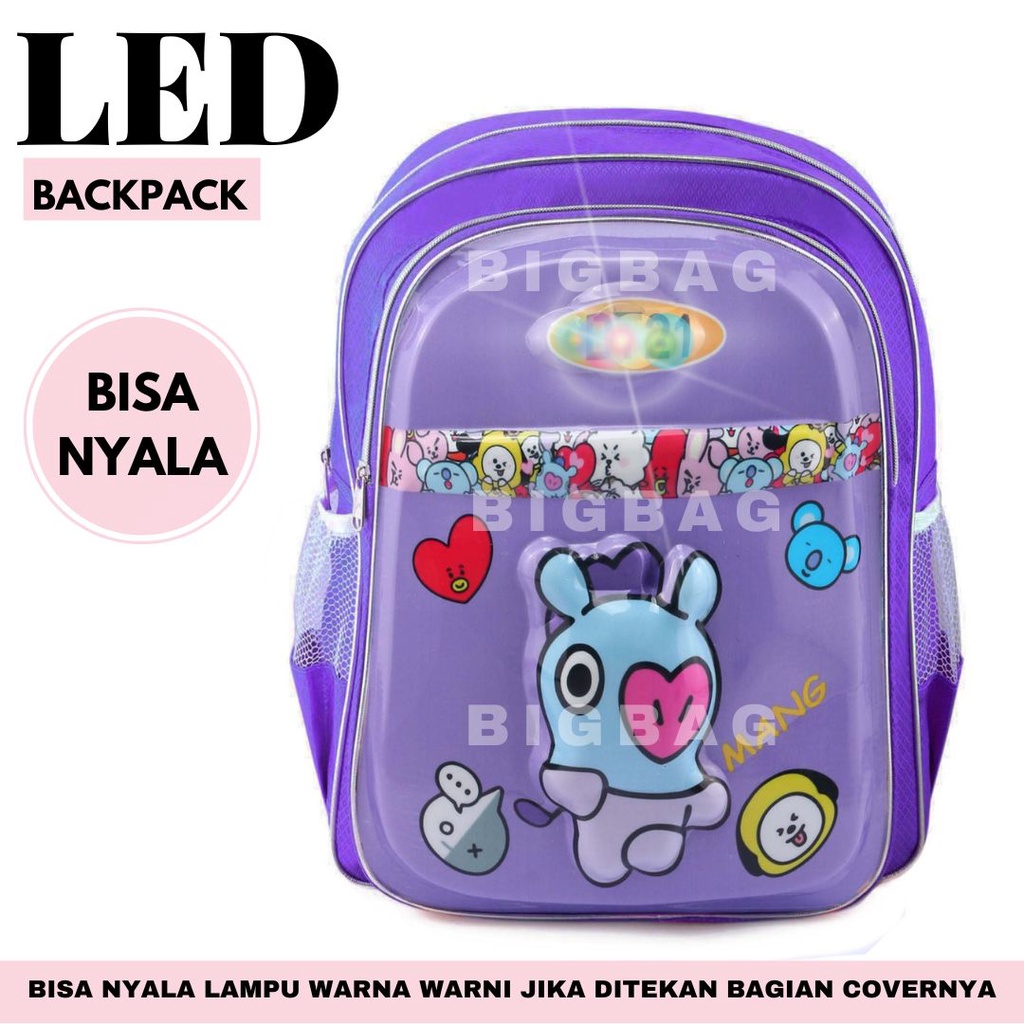 Tas Ransel Anak Perempuan Karakter BT5 SD / TK HELLO STAR KOREA  - RANSEL EMBOSS LED - BISA NYALA - RANSEL LED RANSEL ANAK - School Bag Tas Sekolah Anak - Tas Anak Sekolah Tas Anak Kecil Tas Anak SD Tas Anak TK Promo Diskon Termurah Terlaris Terbaru Best