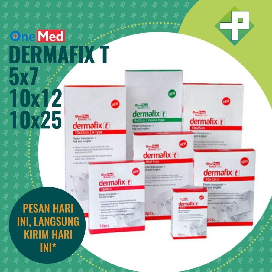 Dermafix T Plester Anti Air OneMed / Plester Luka Transparan Box