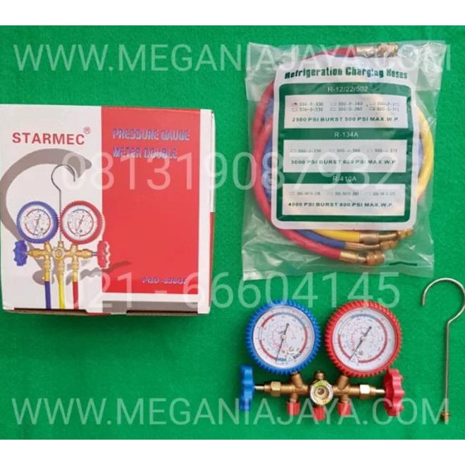 Double Manifold Starmec | Analizer | Testing Manifold | Alat Isi Freon