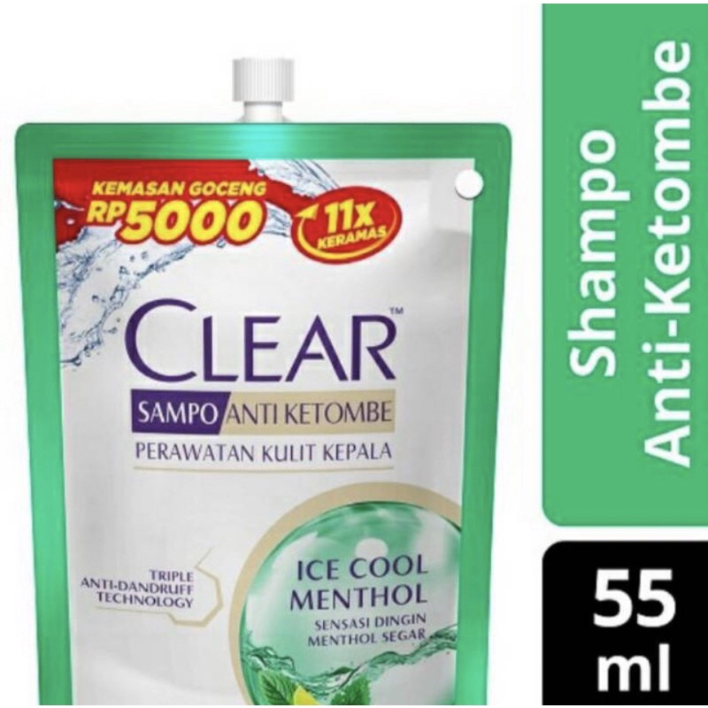 Shampoo Clear Ice Cool Menthol 55 ml