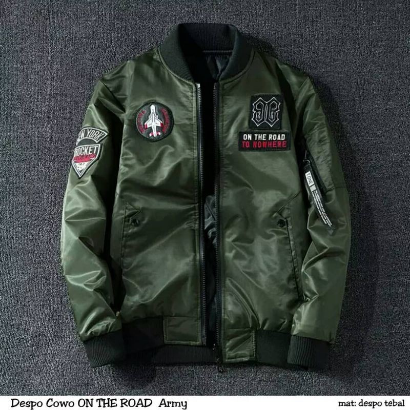 ONTHEROUD BOMBER || JAKET Bomber Pria Masa Kini II Jaket Pilot Outdor Bahan Parasut ( Pria dan Wanita )