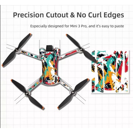 Sunnylife Decals Colored Stickers Protective Film Skin DJI Mini 3 Pro