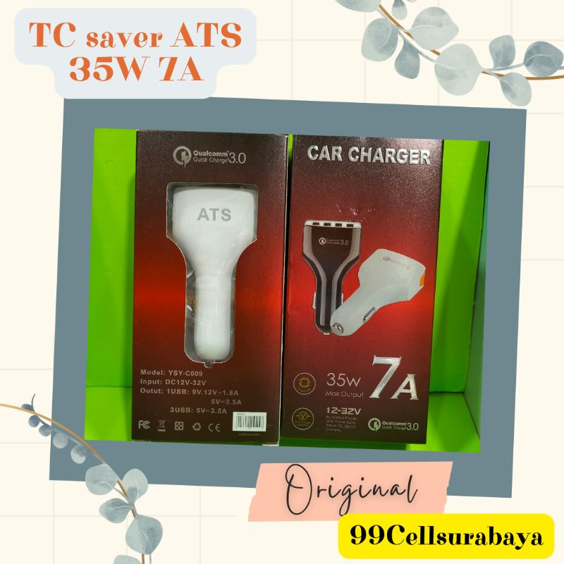 Car charger Mobil ATS 4 USB 7A 35W Quick Charger 3.0