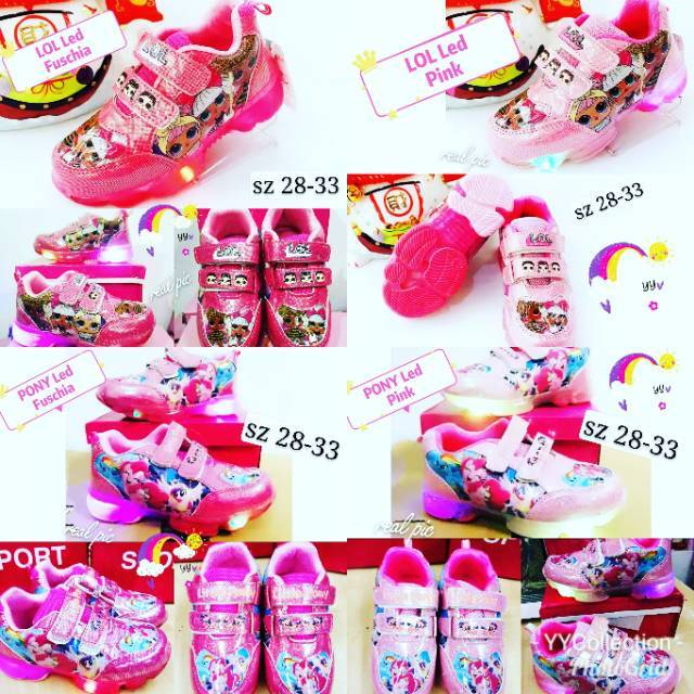 🆕️SEPATU ANAK IMPORT LED - LOL - PONY