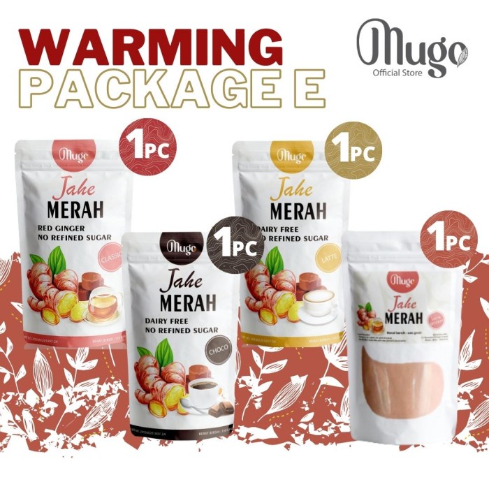 

Warming Package E (Jahe Merah CLASIC, LATTE, CHOCO, EXTRACT) (BERKUALITAS)