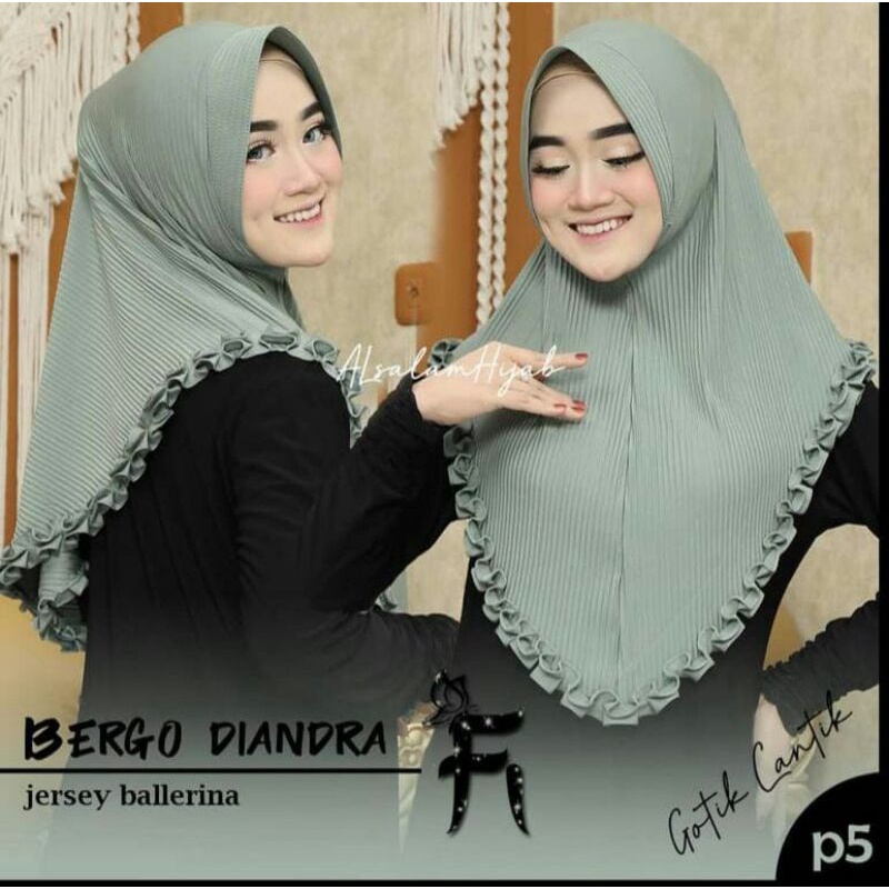 bergo plisket gotik by fi hijab/kerudung plisket jersey ballerina/jilbab bergo plisket