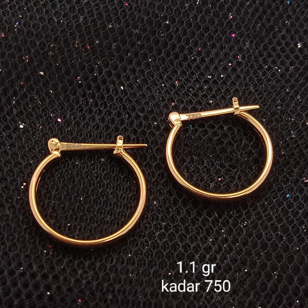 Anting Jipsi Emas 17K - 1.1 gr Kadar 750 - 1577