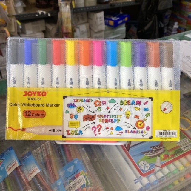 

Color Whiteboard Marker Wmc-51 Wmc51 12 warna bisa dihapus Joyko