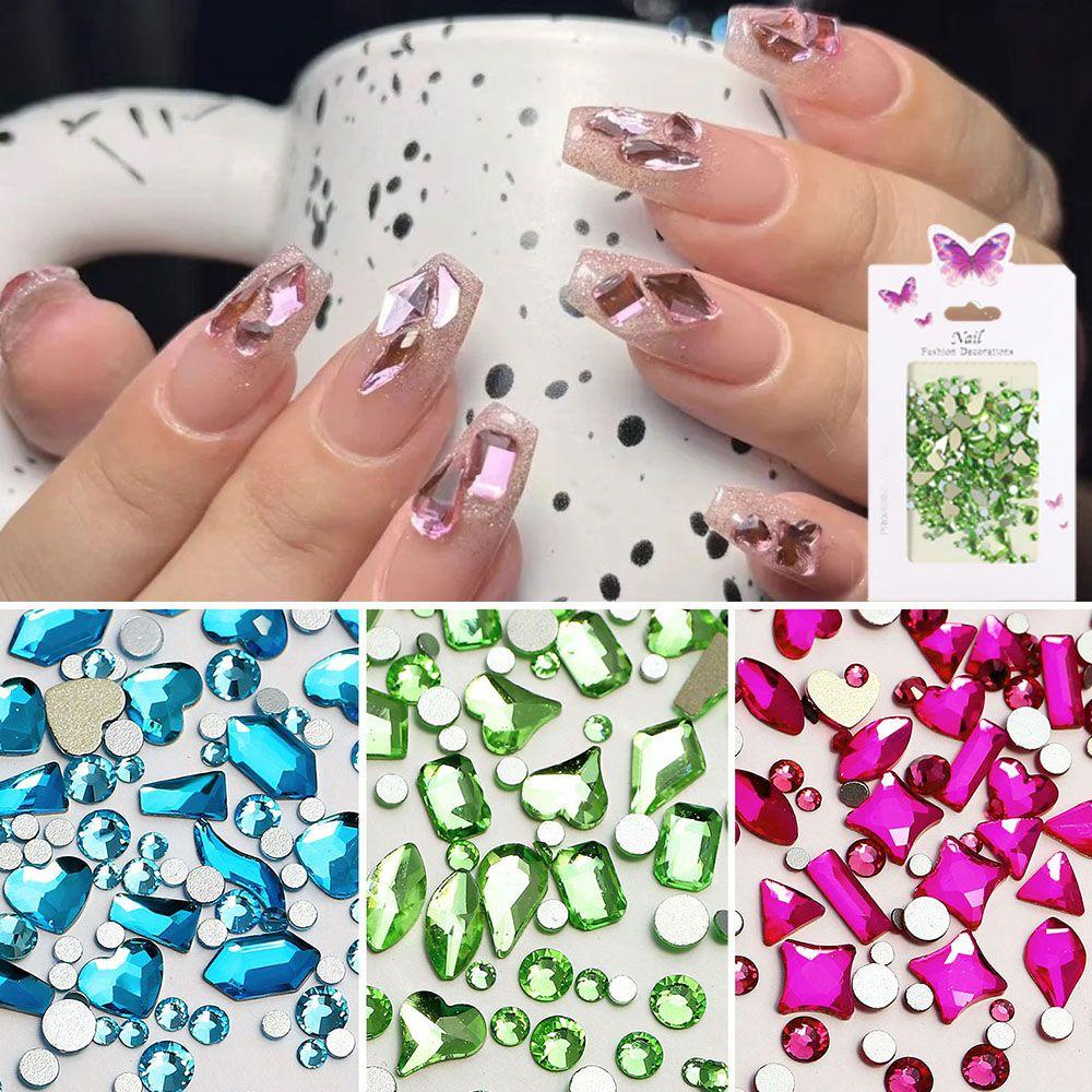 Preva Nail Rhinestones Desain Bor Berbentuk Belah Ketupat Drop Baru Kristal