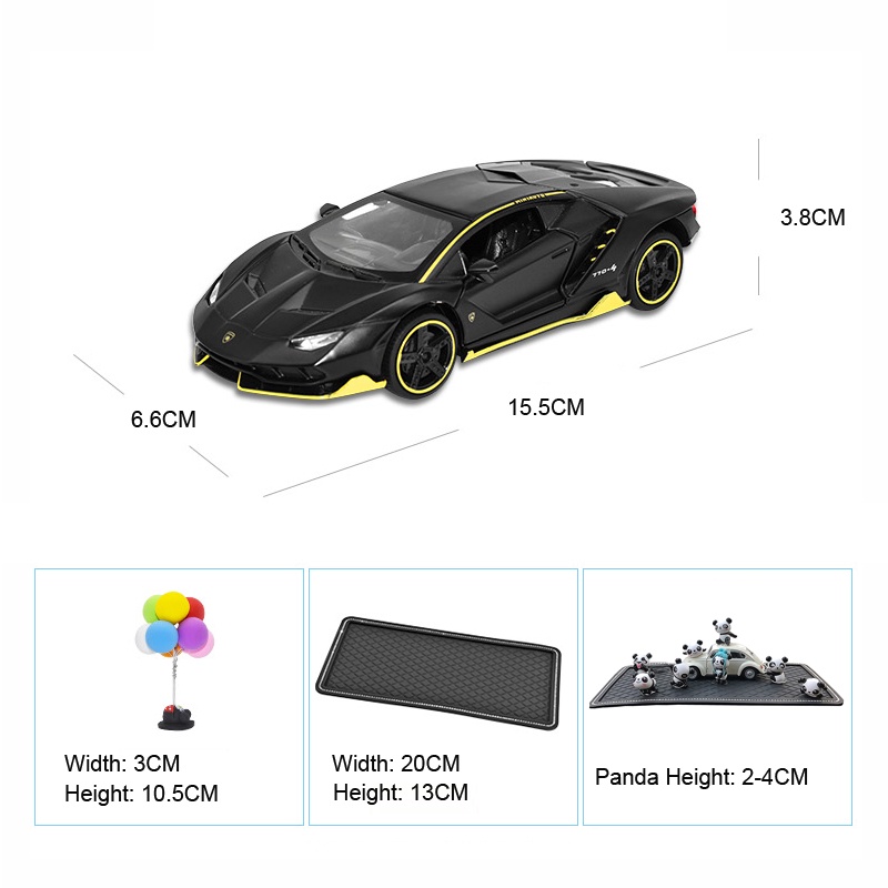 Lambor Car Model Diecast Alloy LP770 Mobil Sport Dengan Lampu Suara Balap Mobil Dekorasi Hadiah