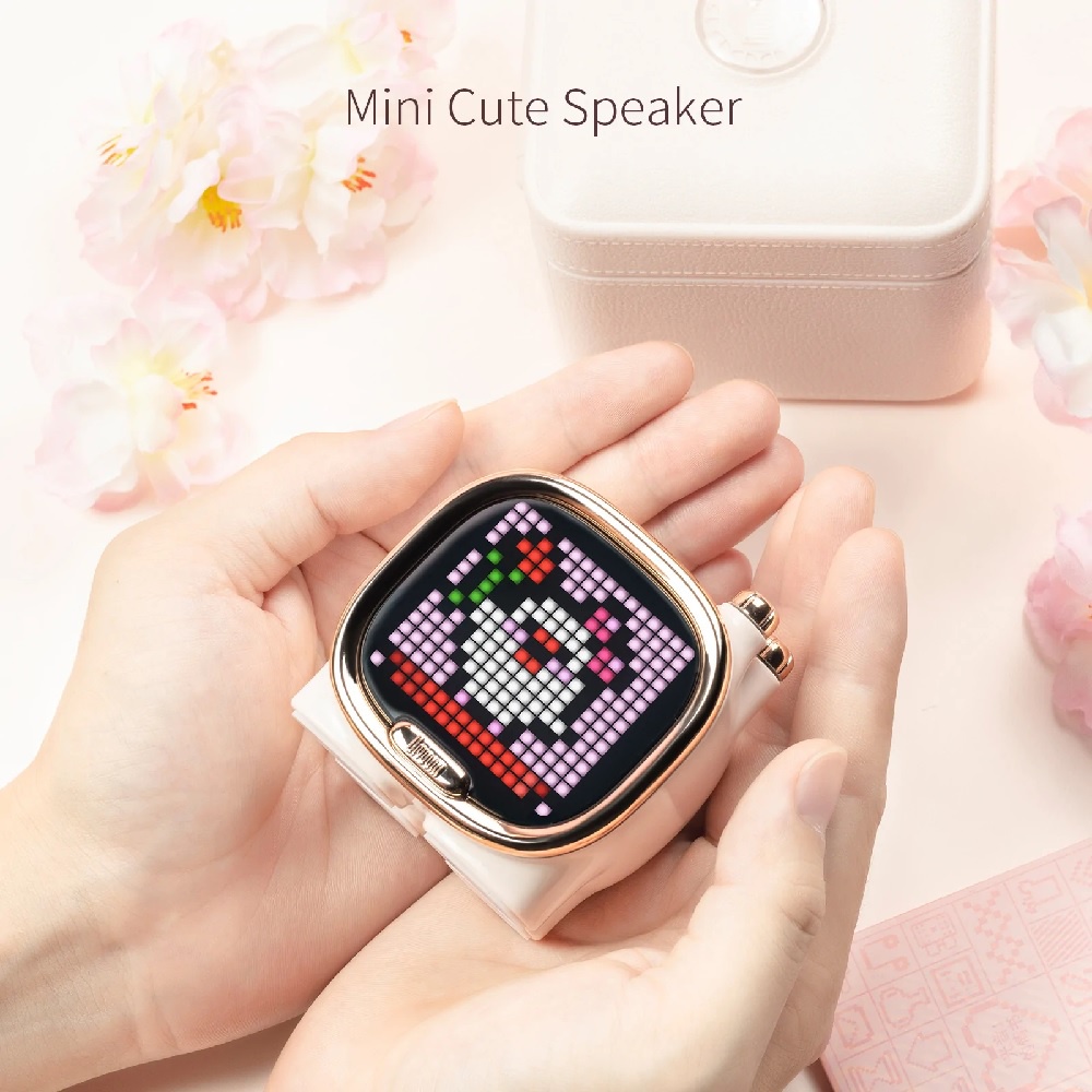 ZOOE - Mini Cute Bluetooth Speaker Pixel Art LED Display from DIVOOM - Speaker Mini Portable Imut Lucu dengan Layar LED untuk Pixel Art Display