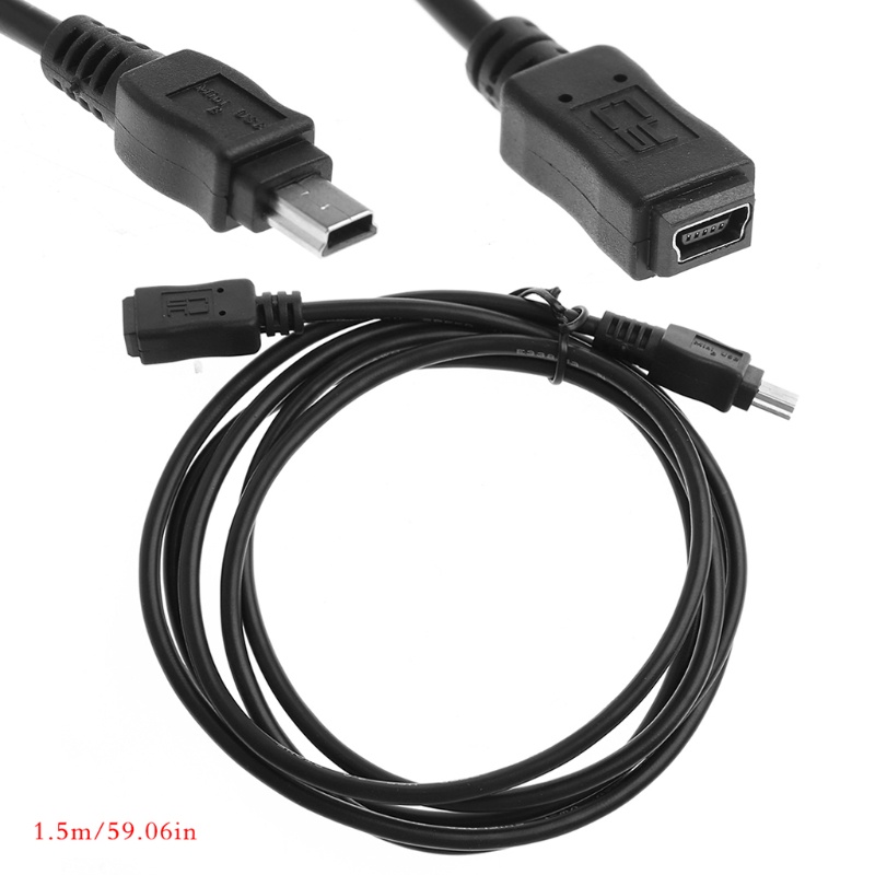 VIVI   Mini USB 2.0 Type B Male To Female Extention Cord Converter Adapter Cable 1.5m