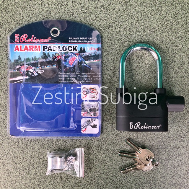 Gembok Alarm 2in1 110dba / Pad Lock Rolinson