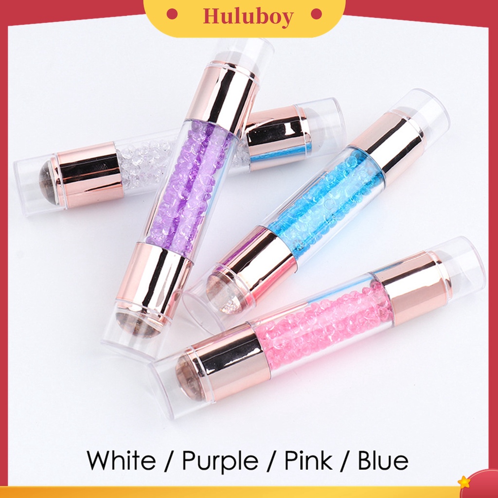 Huluboy Huluboy♡ Stempel Kuku Dua Sisi Bahan Silikon Dengan Scraper Untuk Manicure
