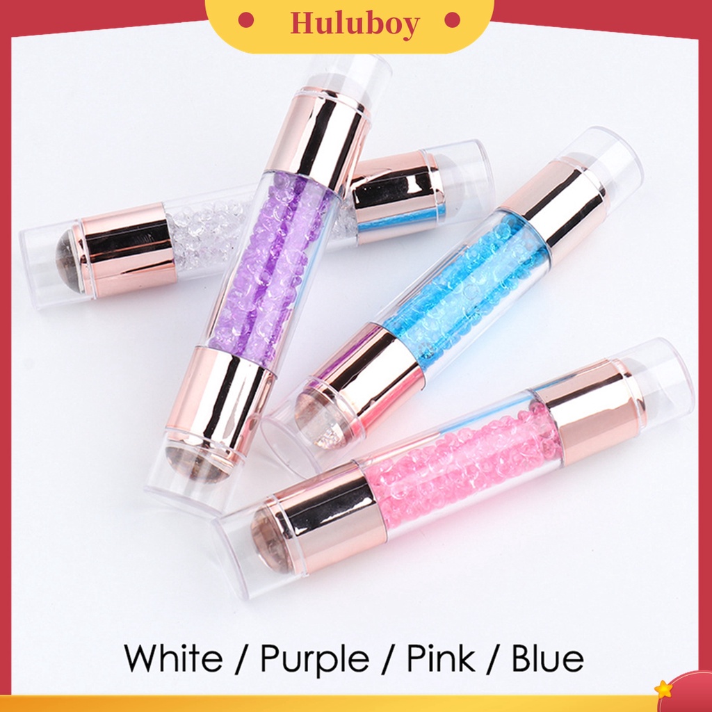 Huluboy Huluboy♡ Stempel Kuku Dua Sisi Bahan Silikon Dengan Scraper Untuk Manicure