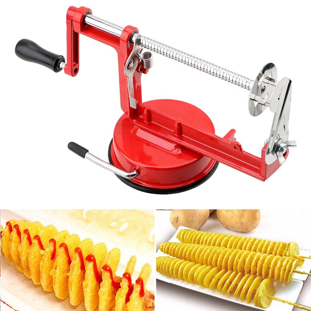 Spiral Potato Slicer Pengiris Pemotong Manual Kentang Peeler Potato Slicer Twisted Potato