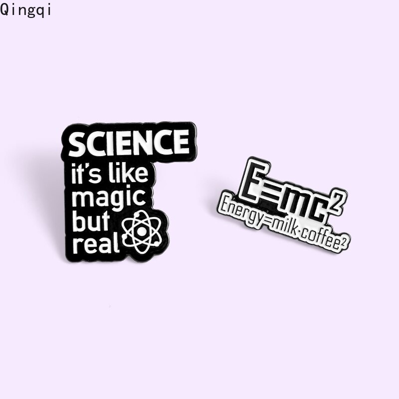 Bros Pin Enamel Desain Kutipan Science Is Magic But Real Energi Untuk Hadiah