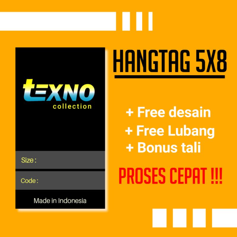 

Hang Tag Baju (FREE DESIGN) - Label Baju - Cetak Hangtag Baju - Label - Hangtag 5x8