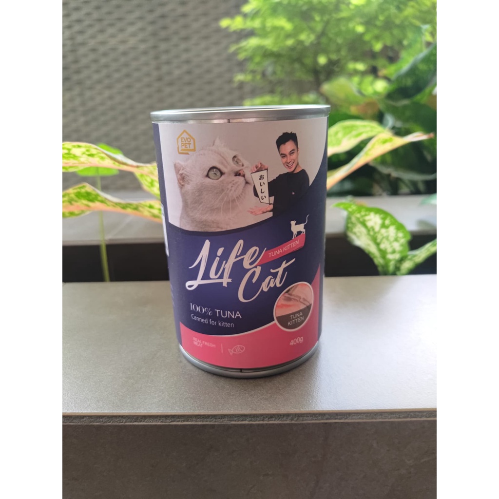 Lifecat Tuna Kaleng Kitten Adult Cat Wet Food 400gr 400g