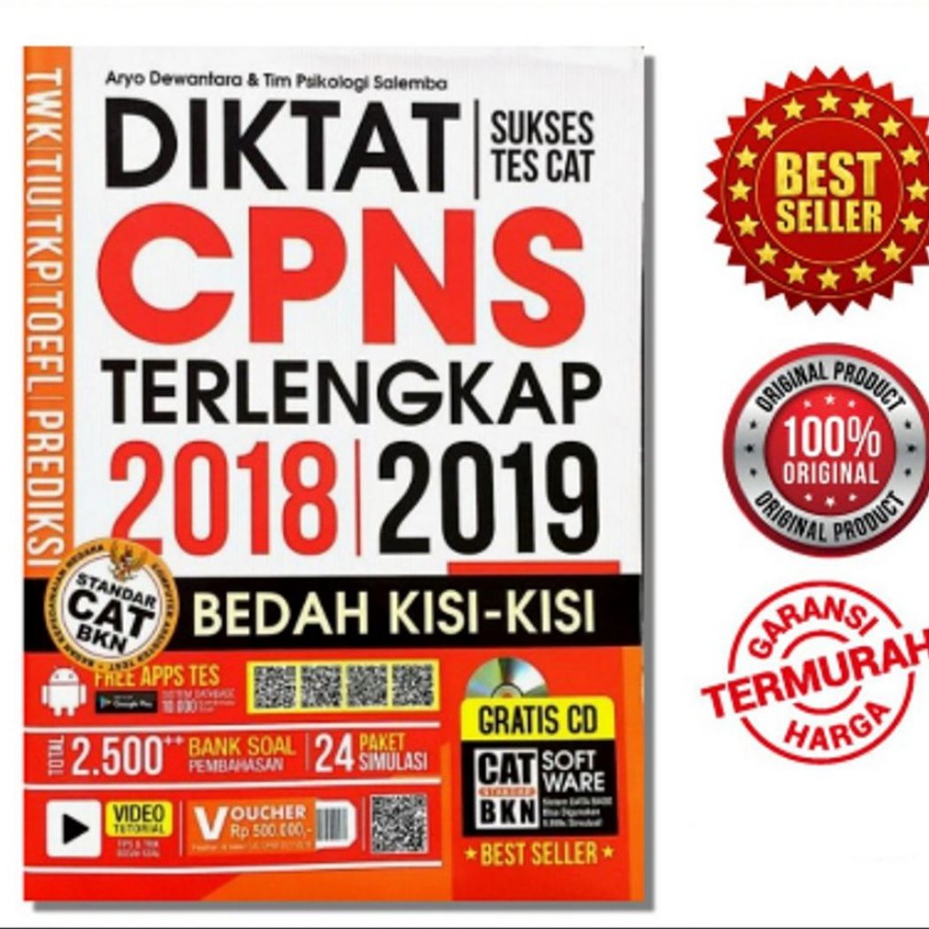 BUKU CPNS, CAT, DAN PPPK 2019-2020-DIKTAT SUKSES TES CA