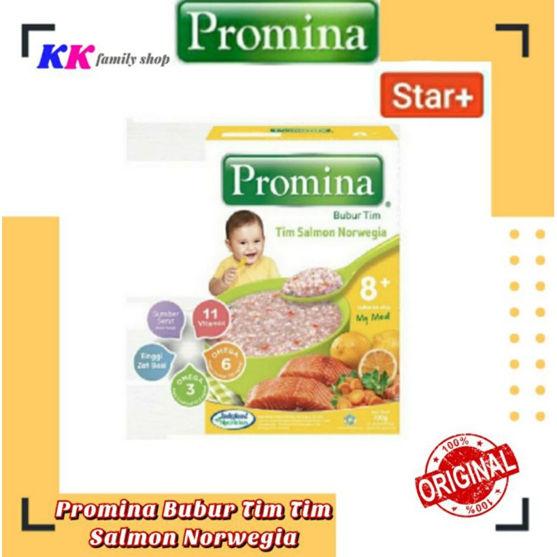 

Promina Tim Salmon Norwegia 100gr / Sereal & Bubur MPASI Anak umur 8+