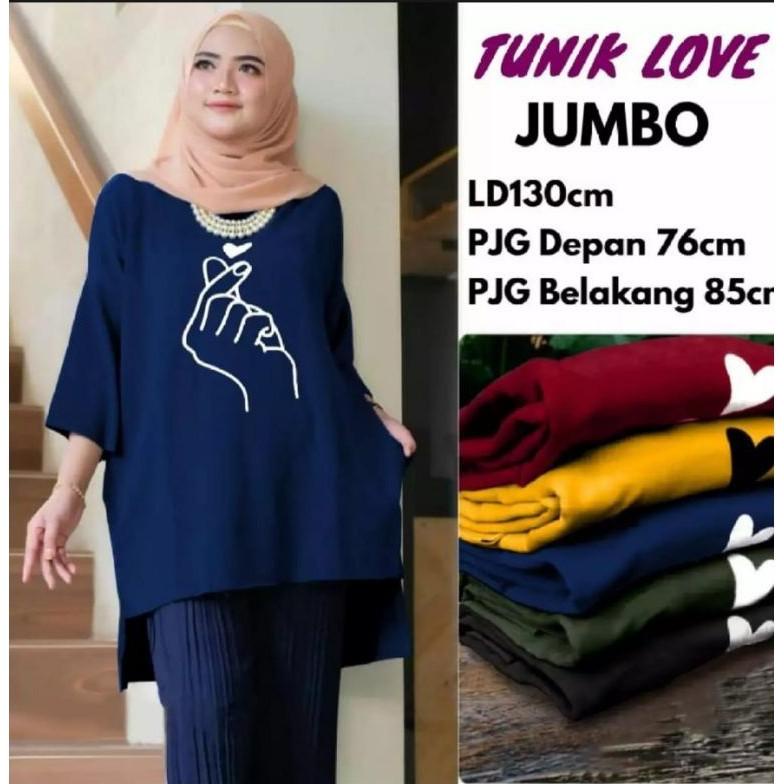 Tunik Wanita / Tunik Wanita Jumbo /Tunik Wanita Terbaru 2020 Kekinian Motif Saranghae Jumbo