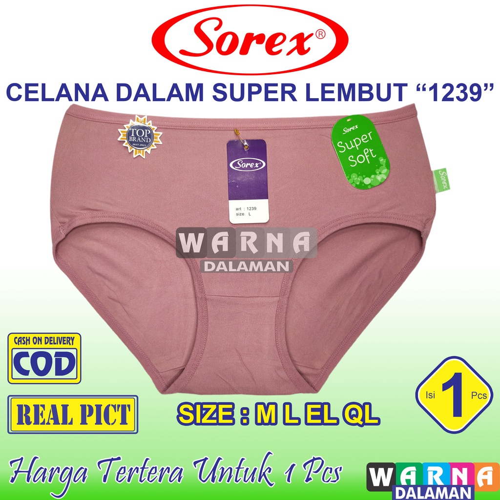 1 Pcs Celana Dalam Wanita ORIGINAL Super Lembut SESUAI FOTO code 1239 Warna Random | WARNA DALAMAN